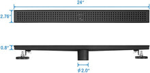 Load image into Gallery viewer, Linear Shower Drain 24-Inch In Matte Black