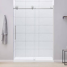 Load image into Gallery viewer, Lenny 60 in. W x 78.74 in. H Frameless Sliding Shower Door in Chrome