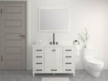 Load image into Gallery viewer, Windsor 47.5 in All Wood Vanity in Bright White - Cabinet Only ER VANITIES