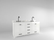 Load image into Gallery viewer, Windsor 71.5 in All Wood Vanity in White - Cabinet Only ER VANITIES