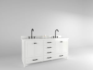 Windsor 71.5 in All Wood Vanity in White - Cabinet Only ER VANITIES