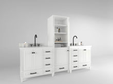 Load image into Gallery viewer, Windsor 96 inch All Wood Vanity in White - Cabinet Only ER VANITIES