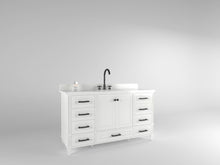 Load image into Gallery viewer, Windsor 59.5 Single in All Wood Vanity in Bright White - Cabinet Only ER VANITIES
