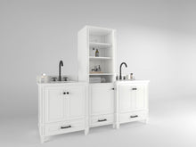 Load image into Gallery viewer, Windsor 84 in All Wood Vanity in White - Cabinet Only ER VANITIES