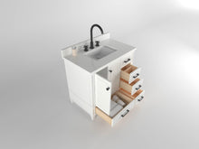 Load image into Gallery viewer, Windsor 35.5 Right Drawers in All Wood Vanity in Bright White - Cabinet Only ER VANITIES