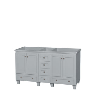 Acclaim 60" Double Vanity in Oyster Gray - Base Only Wyndham Collection