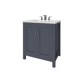 Kennesaw 29.5 inch Bathroom Vanity in Charcoal- Cabinet Only Atlanta Vanity & Bathworks