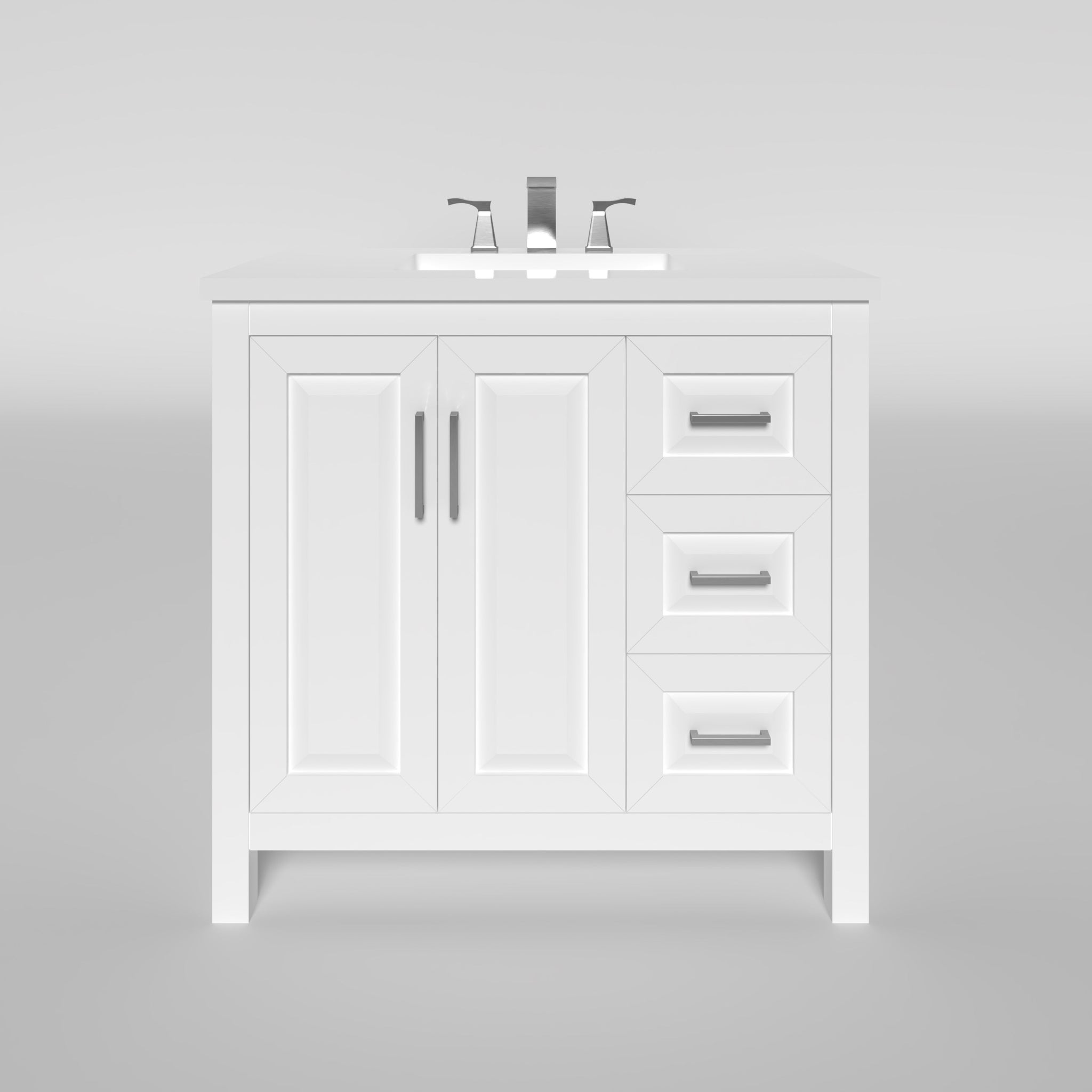 Kennesaw 35.5 inch Bathroom Vanity in White Only