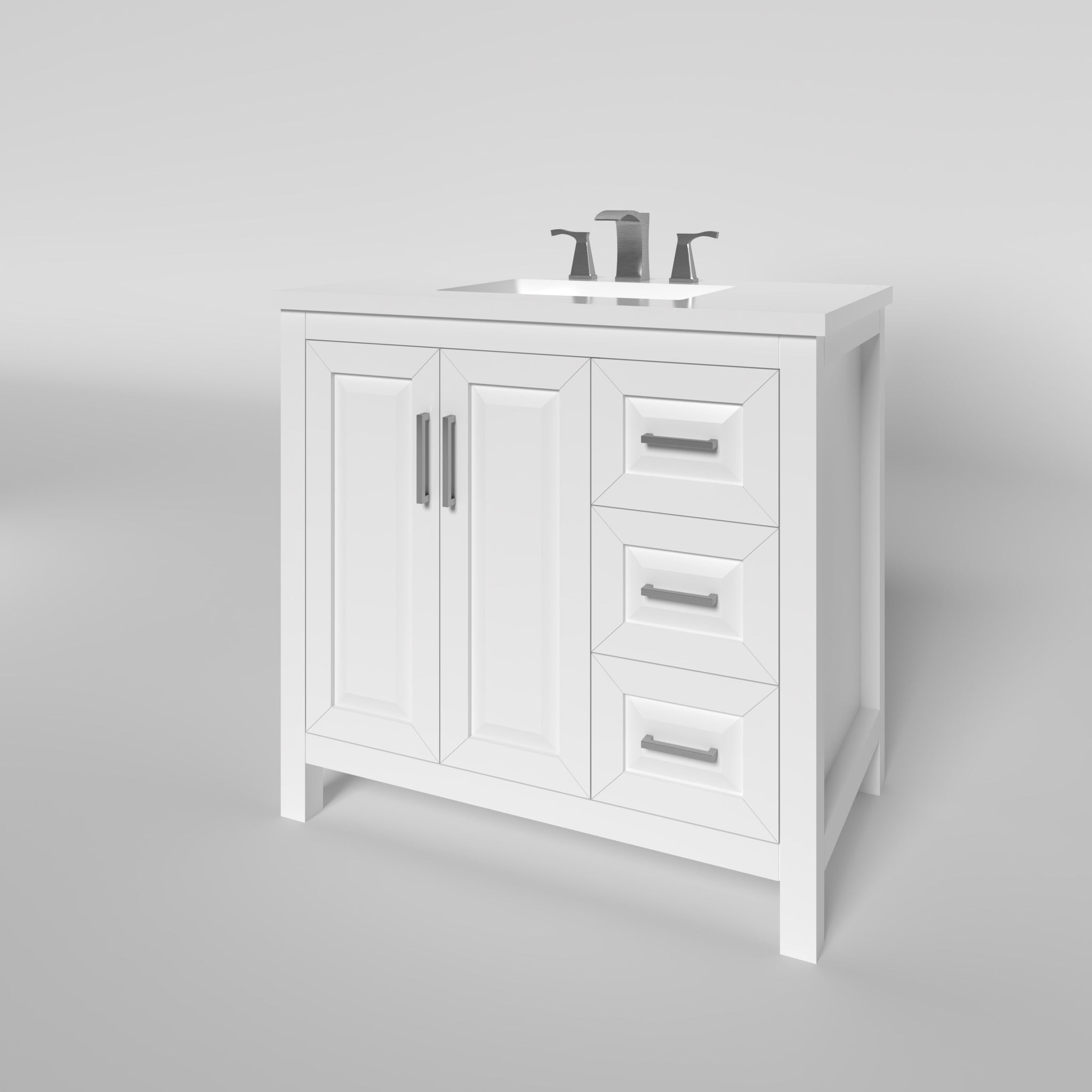 Kennesaw 35.5 inch Bathroom Vanity in White Only