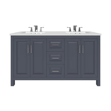 Load image into Gallery viewer, Kennesaw 59.5 inch Double Bathroom Vanity in Charcoal- Cabinet Only Atlanta Vanity &amp; Bathworks