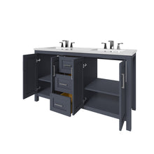 Load image into Gallery viewer, Kennesaw 59.5 inch Double Bathroom Vanity in Charcoal- Cabinet Only Atlanta Vanity &amp; Bathworks