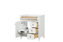 Load image into Gallery viewer, Kensington 29.5 Right Drawers in All Wood Vanity in Bright White - Cabinet Only ER VANITIES