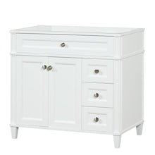 Load image into Gallery viewer, Kensington 35.5 Right Drawers in All Wood Vanity in Bright White - Cabinet Only ER VANITIES
