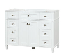 Load image into Gallery viewer, Kensington 41.5 in All Wood Vanity in Bright White - Cabinet Only ER VANITIES