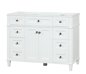 Kensington 41.5 in All Wood Vanity in Bright White - Cabinet Only ER VANITIES