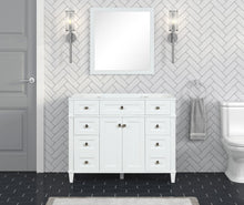 Load image into Gallery viewer, Kensington 41.5 in All Wood Vanity in Bright White - Cabinet Only ER VANITIES