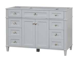 Kensington 47.5 in All Wood Vanity in Metal Gray - Cabinet Only ER VANITIES