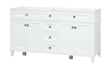Load image into Gallery viewer, Kensington 59.5 Double in All Wood Vanity in Bright White - Cabinet Only ER VANITIES