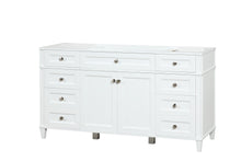 Load image into Gallery viewer, Kensington 59.5 Single in All Wood Vanity in Bright White - Cabinet Only ER VANITIES