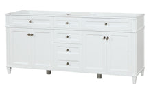 Load image into Gallery viewer, Kensington 71.5 in All Wood Vanity in White - Cabinet Only ER VANITIES