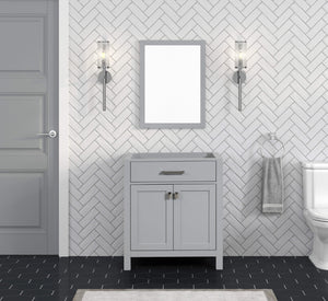 London 30 Inch- Single Bathroom Vanity in Metal Gray ER VANITIES