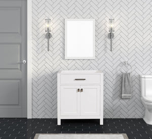 London 30 Inch- Single Bathroom Vanity in Bright White ER VANITIES