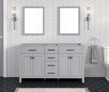 Load image into Gallery viewer, London 59.5 Inch- Double Bathroom Vanity in Metal Gray ER VANITIES