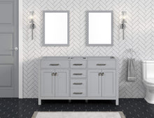 Load image into Gallery viewer, Ethan Roth London 60 Inch- Double Bathroom Vanity in Metal Gray Ethan Roth