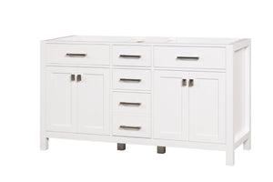 Ethan Roth London 60 Inch- Double Bathroom Vanity in Bright White Ethan Roth