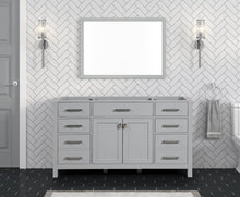 Load image into Gallery viewer, London 59.5 Inch Single Bathroom Vanity in Metal Gray ER VANITIES