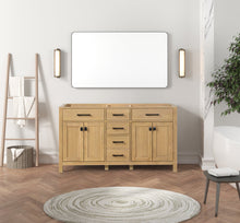 Load image into Gallery viewer, London 59.5 Inch- Double Bathroom Vanity in Desert Oak ER VANITIES