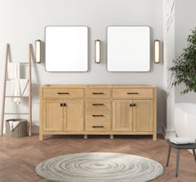 Load image into Gallery viewer, London 71.5 Inch- Double Bathroom Vanity in Desert Oak ER VANITIES