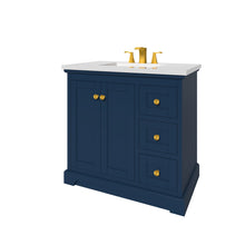 Load image into Gallery viewer, Marietta 35.5 inch Bathroom Vanity in Blue- Cabinet Only Atlanta Vanity &amp; Bathworks