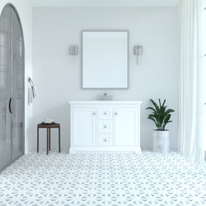 Marietta 47.5 inch Single or Double Bathroom Vanity in White- Cabinet Only Atlanta Vanity & Bathworks