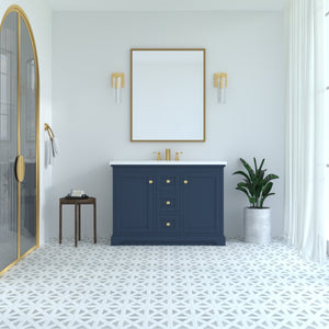 Marietta 47.5 inch Single or Double Bathroom Vanity in Blue- Cabinet Only Atlanta Vanity & Bathworks