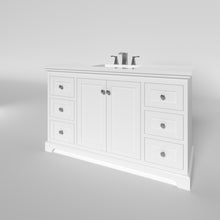 Load image into Gallery viewer, Marietta 53.5 inch Single Bathroom Vanity in White- Cabinet Only Atlanta Vanity &amp; Bathworks