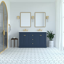 Load image into Gallery viewer, Marietta 59.5 inch Double Bathroom Vanity in Blue- Cabinet Only Atlanta Vanity &amp; Bathworks