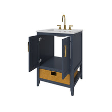 Load image into Gallery viewer, Nearmé New York 23.5 Inch Bathroom Vanity in Blue- Cabinet Only Nearmé