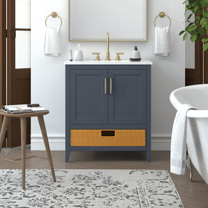 Nearmé New York 29.5 Inch Bathroom Vanity in Blue- Cabinet Only Nearmé