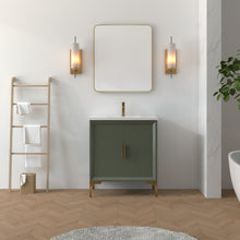 Load image into Gallery viewer, Oxford 29.5 Inch Bathroom Vanity in Sage Green ER VANITIES