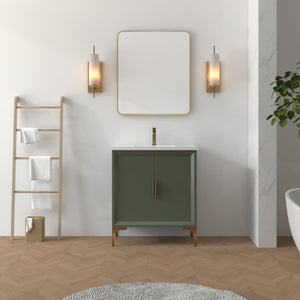 Oxford 29.5 Inch Bathroom Vanity in Sage Green ER VANITIES