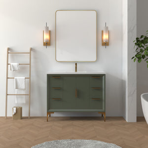 Oxford 41.5 Inch Bathroom Vanity in Sage Green ER VANITIES