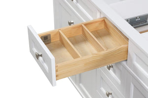 Kensington 29.5 Right Drawers in All Wood Vanity in Bright White - Cabinet Only ER VANITIES