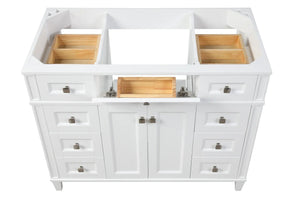 Kensington 41.5 in All Wood Vanity in Bright White - Cabinet Only ER VANITIES