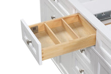 Load image into Gallery viewer, Kensington 96 inch All Wood Vanity in White - Cabinet Only ER VANITIES