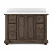Load image into Gallery viewer, 48&quot; Bradford Vanity in Walnut with Quartz Top Thomasville