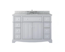 Load image into Gallery viewer, 48&quot; Fremont Vanity in Gray with Granite Top Home Decorators Collection