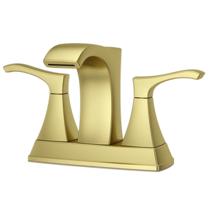 Venturi 4" Centerset Bath Faucet in Brushed Gold