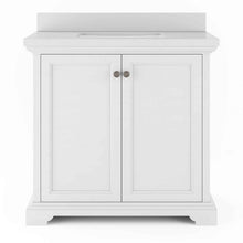 Load image into Gallery viewer, 36&quot; Portage Peak Vanity in White with White Quartz Top Thomasville