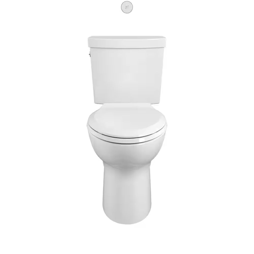 Cadet Touchless 2-piece 1.28 GPF Single Flush Elongated Toilet in White, Seat Included